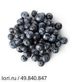 Handful of blueberries isolated on a white background. Стоковое фото, агентство Ingram Publishing / Фотобанк Лори