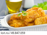 Fried fish in a batter. Стоковое фото, агентство Ingram Publishing / Фотобанк Лори