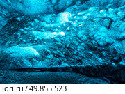 Ice Cave at Vatnajokull Glacier Jokulsarlon Iceland. Стоковое фото, агентство Ingram Publishing / Фотобанк Лори