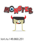 cartoon monster character theme vector art illustration. Стоковая иллюстрация, агентство Ingram Publishing / Фотобанк Лори