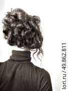 beautiful female hairstyle. back view. Стоковое фото, агентство Ingram Publishing / Фотобанк Лори