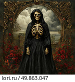 Victorian Death Cult. Стоковое AI-изображение, AI-художник Юлия Усач / Фотобанк Лори