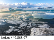 Vatnajokull Glacier Jokulsarlon lagoon Iceland. Стоковое фото, агентство Ingram Publishing / Фотобанк Лори