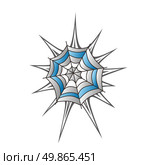 color retro spiderweb theme vector art illustration. color spiderweb art. Стоковая иллюстрация, агентство Ingram Publishing / Фотобанк Лори
