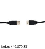 Usb cable isolated on white. Стоковое фото, агентство Ingram Publishing / Фотобанк Лори