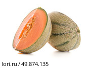 Juicy honeydew melon on a white background. Стоковое фото, агентство Ingram Publishing / Фотобанк Лори
