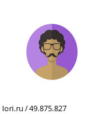 man hipster avatar user picture cartoon character vector illustration. man hipster avatar user picture cartoon character. Стоковая иллюстрация, агентство Ingram Publishing / Фотобанк Лори