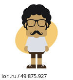 man hipster avatar user picture cartoon character vector illustration. cartoon guy avatar picture. Стоковая иллюстрация, агентство Ingram Publishing / Фотобанк Лори