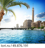 Cairo TV tower on the bank of Nile. Стоковое фото, агентство Ingram Publishing / Фотобанк Лори