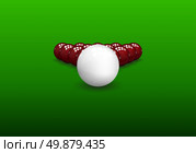 Snooker pyramid  shiny balls on green background. Vector illustration. Стоковая иллюстрация, агентство Ingram Publishing / Фотобанк Лори