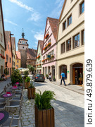 Beautiful view of the historic town of Rothenburg ob der Tauber, Franconia, Bavaria, Germany. Стоковое фото, агентство Ingram Publishing / Фотобанк Лори