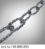 Group chain link as a business concept of teams working together for a powerful strong network connection as metal links merging in unity shaped as single connecting elements as a metaphor of team partnership. Стоковое фото, агентство Ingram Publishing / Фотобанк Лори