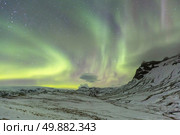 The Northern Light Aurora borealis at Vik Iceland. Стоковое фото, агентство Ingram Publishing / Фотобанк Лори