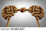 United thinking concept as an alliance for ideas exchange and common agreement as two brains made of rope tied together as a symbol for cooperation. Стоковое фото, агентство Ingram Publishing / Фотобанк Лори