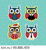 owl art theme. cool owl art theme vector graphic illustration. Стоковая иллюстрация, агентство Ingram Publishing / Фотобанк Лори