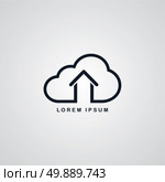 host cloud theme. host cloud home theme vector art illustration. Стоковая иллюстрация, агентство Ingram Publishing / Фотобанк Лори