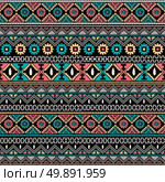 native ethnic seamless pattern. native ethnic seamless pattern theme vector art illustration. Стоковая иллюстрация, агентство Ingram Publishing / Фотобанк Лори