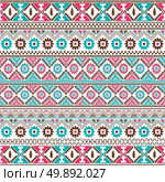 native ethnic seamless pattern. native ethnic seamless pattern theme vector art illustration. Стоковая иллюстрация, агентство Ingram Publishing / Фотобанк Лори
