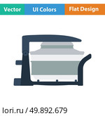 Electric convection oven icon. Flat design. Vector illustration. Стоковая иллюстрация, агентство Ingram Publishing / Фотобанк Лори