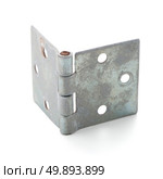 Single door hinge isolated on white background. Стоковое фото, агентство Ingram Publishing / Фотобанк Лори
