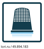Tailor thimble icon. Shadow reflection design. Vector illustration. Стоковая иллюстрация, агентство Ingram Publishing / Фотобанк Лори