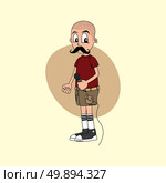 male cartoon character singer music band. male cartoon character singer music band theme vector art illustration. Стоковая иллюстрация, агентство Ingram Publishing / Фотобанк Лори
