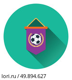 Football pennant icon. Flat color design. Vector illustration. Стоковая иллюстрация, агентство Ingram Publishing / Фотобанк Лори