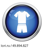 Fitness uniform  icon. Glossy button design. Vector illustration. Стоковая иллюстрация, агентство Ingram Publishing / Фотобанк Лори