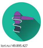 Hairdryer icon. Flat color design. Vector illustration. Стоковая иллюстрация, агентство Ingram Publishing / Фотобанк Лори