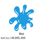 Paint blot icon. Flat color design. Стоковое фото, агентство Ingram Publishing / Фотобанк Лори