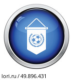 Football pennant icon. Glossy button design. Vector illustration. Стоковая иллюстрация, агентство Ingram Publishing / Фотобанк Лори