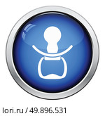 Soother icon. Glossy button design. Vector illustration. Стоковая иллюстрация, агентство Ingram Publishing / Фотобанк Лори