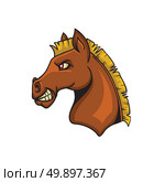 horse animal cartoon mascot. horse animal cartoon mascot theme vector art illustration. Стоковая иллюстрация, агентство Ingram Publishing / Фотобанк Лори