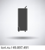 Icon of studio photo light bag on gray background, round shadow. Vector illustration. Стоковая иллюстрация, агентство Ingram Publishing / Фотобанк Лори
