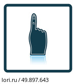 Fans foam finger icon. Shadow reflection design. Vector illustration. Стоковая иллюстрация, агентство Ingram Publishing / Фотобанк Лори