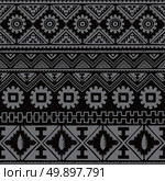 black native american ethnic pattern. black native american ethnic pattern theme vector art. Стоковая иллюстрация, агентство Ingram Publishing / Фотобанк Лори