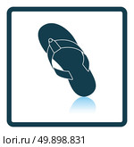Flip flop icon. Shadow reflection design. Vector illustration. Стоковая иллюстрация, агентство Ingram Publishing / Фотобанк Лори