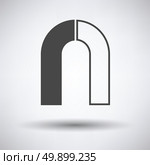 Magnet icon on gray background with round shadow. Vector illustration. Стоковая иллюстрация, агентство Ingram Publishing / Фотобанк Лори