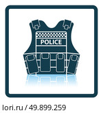Police vest icon. Shadow reflection design. Vector illustration. Стоковая иллюстрация, агентство Ingram Publishing / Фотобанк Лори