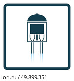 Electronic vacuum tube icon. Shadow reflection design. Vector illustration. Стоковая иллюстрация, агентство Ingram Publishing / Фотобанк Лори