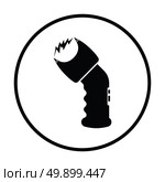 Police stun gun icon. Thin circle design. Vector illustration. Стоковая иллюстрация, агентство Ingram Publishing / Фотобанк Лори