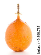 Passion fruit maracuja granadilla on white background. Стоковое фото, агентство Ingram Publishing / Фотобанк Лори
