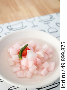 Korean appetizer Food Kimchi radish. Стоковое фото, агентство Ingram Publishing / Фотобанк Лори