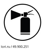 Extinguisher icon. Thin circle design. Vector illustration. Стоковая иллюстрация, агентство Ingram Publishing / Фотобанк Лори