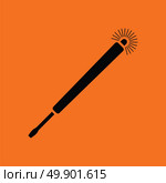 Electricity test screwdriver icon. Orange background with black. Vector illustration. Стоковая иллюстрация, агентство Ingram Publishing / Фотобанк Лори