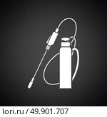 Garden sprayer icon. Black background with white. Vector illustration. Стоковая иллюстрация, агентство Ingram Publishing / Фотобанк Лори