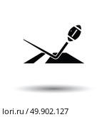 American football touchdown icon. White background with shadow design. Vector illustration. Стоковая иллюстрация, агентство Ingram Publishing / Фотобанк Лори