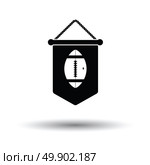 American football pennant icon. White background with shadow design. Vector illustration. Стоковая иллюстрация, агентство Ingram Publishing / Фотобанк Лори