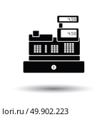 Cashier icon. White background with shadow design. Vector illustration. Стоковая иллюстрация, агентство Ingram Publishing / Фотобанк Лори