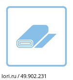 Tailor cloth roll icon. Blue frame design. Vector illustration. Стоковая иллюстрация, агентство Ingram Publishing / Фотобанк Лори